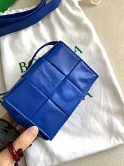 Bottega Veneta Mini Cassette 6 Grid Electric Blue - 12×8×4cm cm - 3