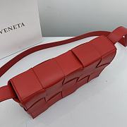 Bottega Veneta Cassette Woven Handbag Red – 23x15x6 cm - 6