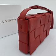 Bottega Veneta Cassette Woven Handbag Red – 23x15x6 cm - 5