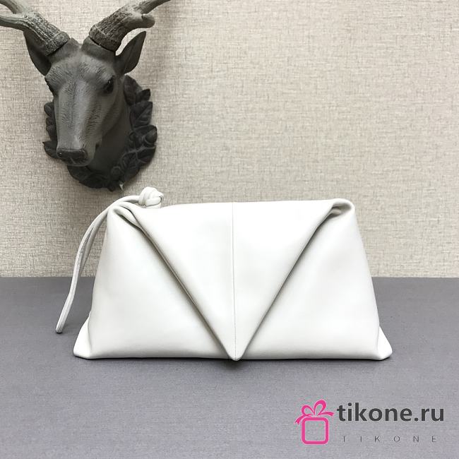 Bottega Veneta Sheepskin triangle Handbag White – 44050 – 32x18 cm - 1