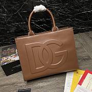 Dolce & Gabbana Calfskin DG Daily Shopper Brown – 36x28.5x13 cm - 1