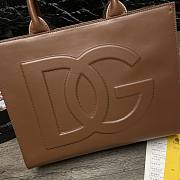 Dolce & Gabbana Calfskin DG Daily Shopper Brown – 36x28.5x13 cm - 3