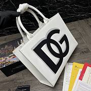 Dolce & Gabbana Calfskin DG Daily Shopper With DG Logo Print White – 36x28.5x13 cm - 4