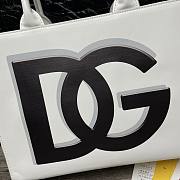 Dolce & Gabbana Calfskin DG Daily Shopper With DG Logo Print White – 36x28.5x13 cm - 2