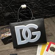 Dolce & Gabbana Calfskin DG Daily Shopper With DG Logo Print Black – 36x28.5x13 cm - 1