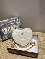 Dior Amour Dior Caro Heart Chain Bag White – 5097 – 11 x 10 x 1.5 cm - 1