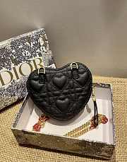 Dior Amour Dior Caro Heart Chain Bag Black – 5097 – 11 x 10 x 1.5 cm - 6