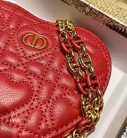 Dior Amour Dior Caro Heart Chain Bag Red – 5097 – 11 x 10 x 1.5 cm - 3