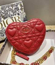 Dior Amour Dior Caro Heart Chain Bag Red – 5097 – 11 x 10 x 1.5 cm - 4