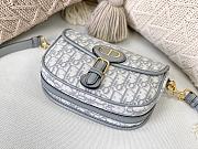 Dior Bobby Bag Embroidery Oblique Grey – 22x17x6cm - 4