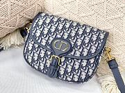 Dior Bobby Bag Embroidery Oblique Blue – 22x17x6cm - 2