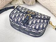 Dior Bobby Bag Embroidery Oblique Blue – 22x17x6cm - 4