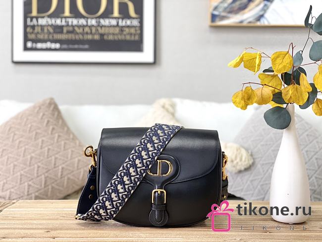 Dior Bobby Bag With Oblique Strap Black –  27cm - 1