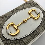 Gucci Horsebit 1955 Wallet With Chain White/Ebony GG Supreme Canvas - 623180 – 11x8.5x3 cm - 5