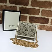 Gucci Horsebit 1955 Wallet With Chain White/Ebony GG Supreme Canvas - 623180 – 11x8.5x3 cm - 2