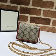 Gucci Horsebit 1955 Wallet With Chain Red/Ebony GG Supreme Canvas - 623180 – 11x8.5x3 cm - 2