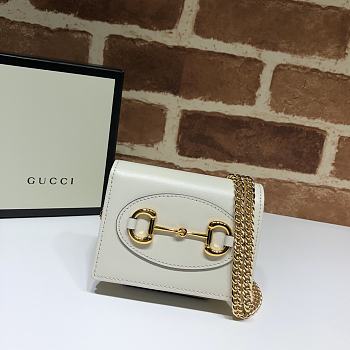Gucci Horsebit 1955 Wallet With Chain White - 623180 – 11x8.5x3 cm