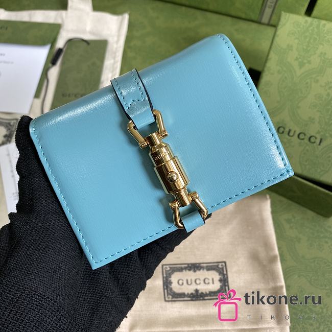 Gucci Jackie1961 Wallet Blue - 645536 – 11× 8.5x 3 cm - 1