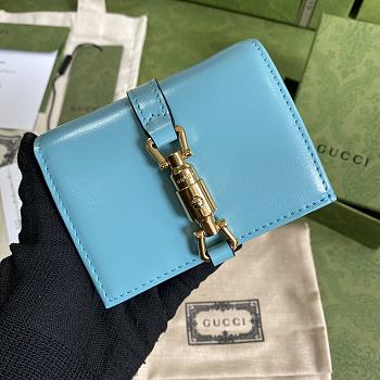 Gucci Jackie1961 Wallet Blue - 645536 – 11× 8.5x 3 cm