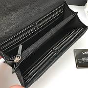 Chanel Leboy Lychee Cowhide Silver Hardware Long Wallet – 80286 - 10.5x19x3 cm - 6