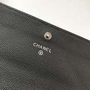 Chanel Leboy Lychee Cowhide Silver Hardware Long Wallet – 80286 - 10.5x19x3 cm - 5