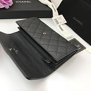 Chanel Leboy Lychee Cowhide Silver Hardware Long Wallet – 80286 - 10.5x19x3 cm - 4