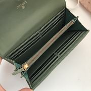 Chanel Leboy Imported Sheep Skin Gold Hardware Long Wallet Green – 80286 - 10.5x19x3 cm - 2