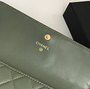 Chanel Leboy Imported Sheep Skin Gold Hardware Long Wallet Green – 80286 - 10.5x19x3 cm - 3