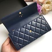 Chanel Leboy Imported Sheep Skin Gold Hardware Long Wallet Navy Blue – 80286 - 10.5x19x3 cm - 5