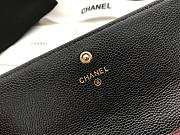 Chanel Grain Embossed Cowhide With Maroon Red Skin Gold Logo Long Wallet Black – A50096 - 10.5x19x3 cm - 6