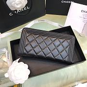 Chanel Classic Leboy Long Zipper Wallet Lychee Grain Cowhide Silver Hardware – 80288 - 10.5x19x2 cm - 3