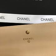 Chanel Flap Long Wallet Large Diamond Pattern Leather Chain CC Buckle Beige – 6871 - 19 cm - 3