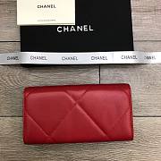 Chanel Flap Long Wallet Large Diamond Pattern Leather Chain CC Buckle Red – 6871 - 19 cm - 2