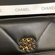 Chanel Flap Long Wallet Large Diamond Pattern Leather Chain CC Buckle Black – 6871 - 19 cm - 4