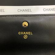 Chanel Flap Long Wallet Large Diamond Pattern Leather Chain CC Buckle Black – 6871 - 19 cm - 3