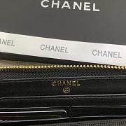 Chanel Zipper Long Wallet Large Diamond Pattern Leather Chain CC Buckle Black – 6870 - 19 cm - 5