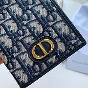 Dior 30 Montaigne Passport Cover Blue Jacquard Fabric – D2163  - 6