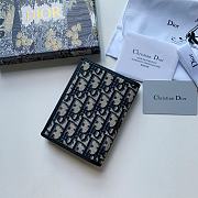 Dior 30 Montaigne Passport Cover Blue Jacquard Fabric – D2163  - 5