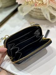 Dior Mini Caro Zip Clutch Black - 5087# - 12 x 8.5 cm - 3