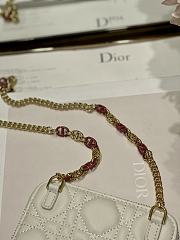 Dior Mini Caro Zip Clutch White - 5087# - 12 x 8.5 cm - 3