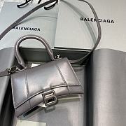 Balenciaga Hourglass In  Smoky Gray Shiny Box Calfskin – 19x8x11cm - 1