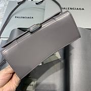 Balenciaga Hourglass In  Smoky Gray Shiny Box Calfskin – 19x8x11cm - 6