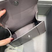 Balenciaga Hourglass In  Smoky Gray Shiny Box Calfskin – 19x8x11cm - 5