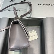 Balenciaga Hourglass In  Smoky Gray Shiny Box Calfskin – 19x8x11cm - 4