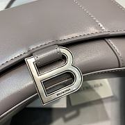 Balenciaga Hourglass In  Smoky Gray Shiny Box Calfskin – 19x8x11cm - 3