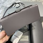 Balenciaga Hourglass In  Smoky Gray Shiny Box Calfskin – 23x10x14cm - 6