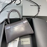 Balenciaga Hourglass In  Smoky Gray Shiny Box Calfskin – 23x10x14cm - 2