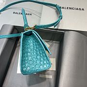 Balenciaga Hourglass In  Maca Blue Shiny Box Calfskin – 19x8x11cm - 3