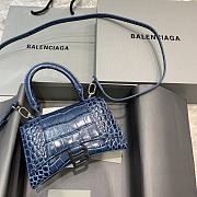 Balenciaga Hourglass Crocodile Navy Blue – 19x8x11cm - 1