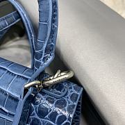 Balenciaga Hourglass Crocodile Navy Blue – 19x8x11cm - 6